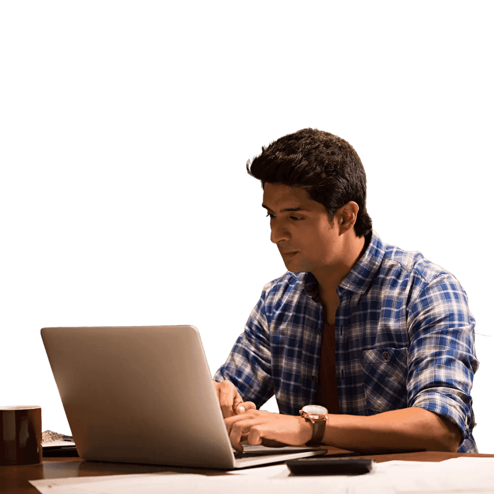 A man with laptop