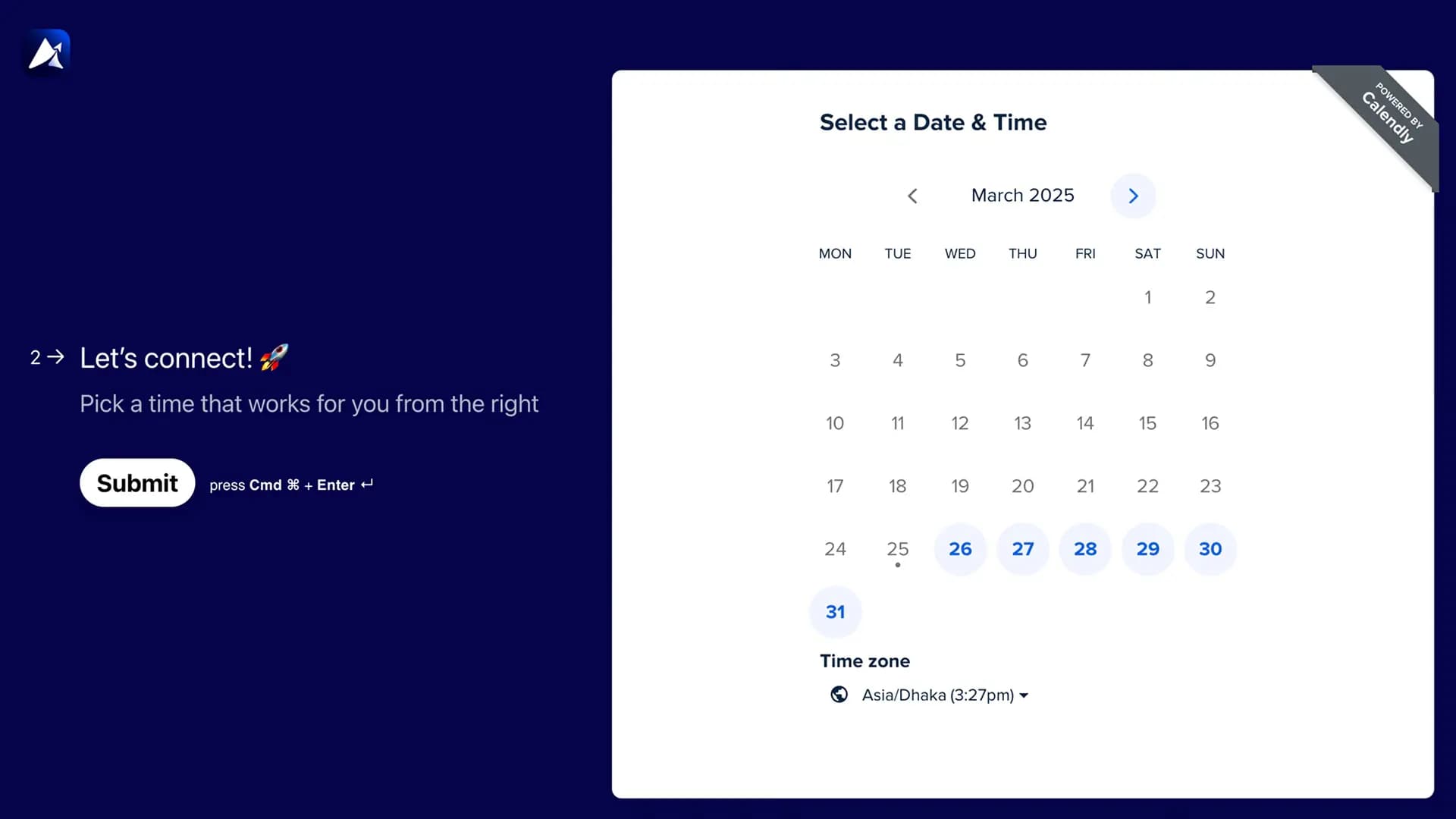 Talents dashboard showing developer profiles